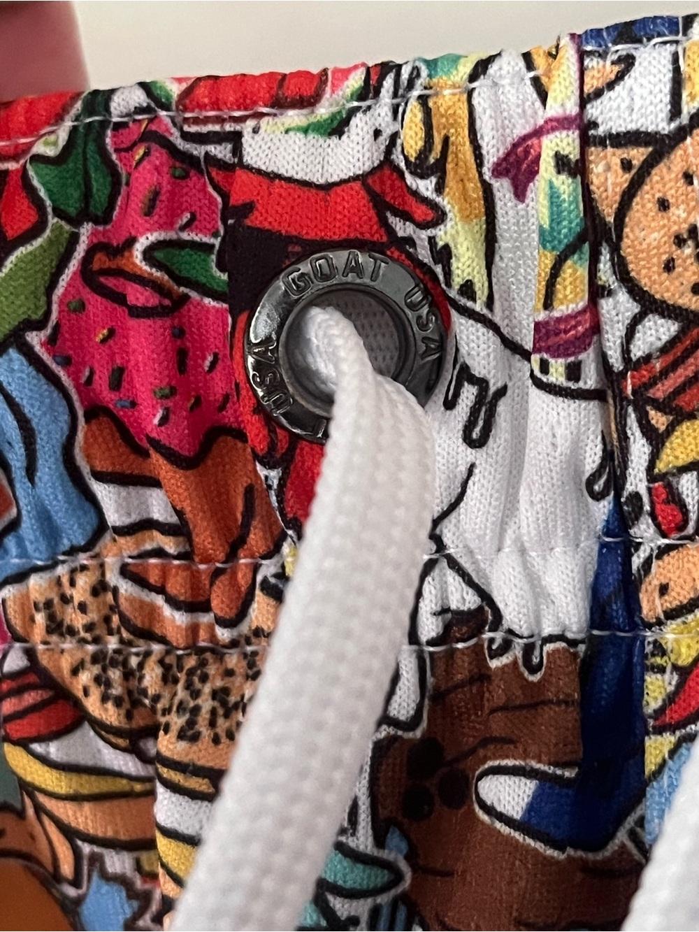 GOAT USA Food Print Mesh Athletic Shorts Boys YXL Novelty Donut Pickle Bagel - Picture 7 of 14